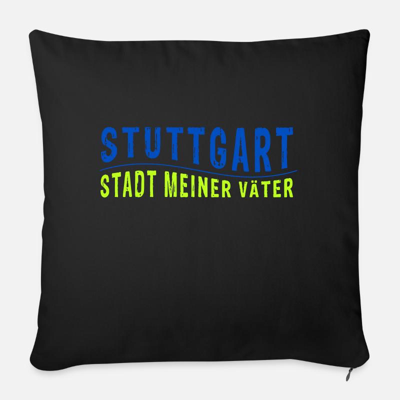 Stuttgart STADT MEINER VÄTER (Vektorgrafik) - Sofakissenbezug 45 x 45 cm - Schwarz