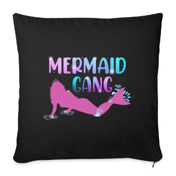 Mermaid Gang - Sofa pillowcase 17,3'' x 17,3'' (45 x 45 cm) - black - Front
