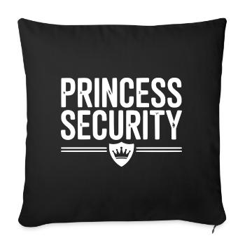 Sécurité de la princesse - Housse de coussin décorative 45 x 45 cm - noir - Devant