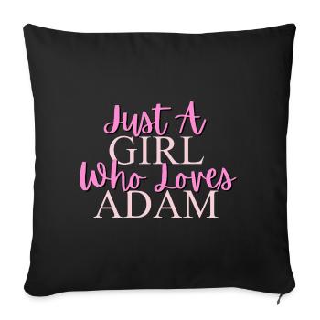 Conception typographique inspirante Girl Power - Housse de coussin décorative 45 x 45 cm - noir - Devant
