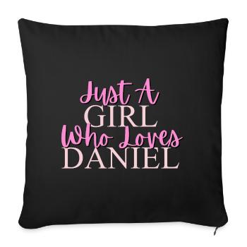 Conception de citation girly inspirante - Housse de coussin décorative 45 x 45 cm - noir - Devant