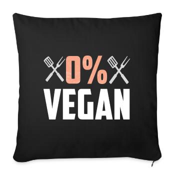 0 percent vegan - Sofa pillowcase 17,3'' x 17,3'' (45 x 45 cm) - black - Front