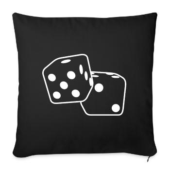 Roll The Dice Dice, Dice, Dice Game, Game, Br - Sofa pillowcase 17,3'' x 17,3'' (45 x 45 cm) - black - Front