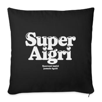 Super Embittered Often imitated never equaled humor - Sofa pillowcase 17,3'' x 17,3'' (45 x 45 cm) - black - Front