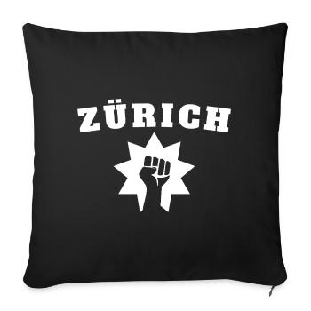 Zurich - Sofa pillowcase 17,3'' x 17,3'' (45 x 45 cm) - black - Front