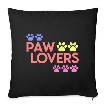 Rainbow Paw Liebhaber - Sofakissenbezug 45 x 45 cm - Schwarz - Vorne