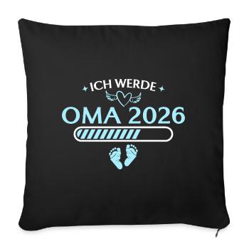 I'm going to announce Grandma 2026 pregnancy - Sofa pillowcase 17,3'' x 17,3'' (45 x 45 cm) - black - Front
