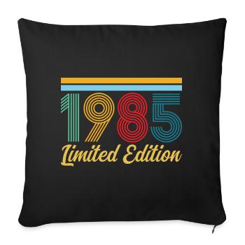Anniversaire 1985 Né en 1985 Vintage Rétro Cadeau - Housse de coussin décorative 45 x 45 cm - noir - Devant