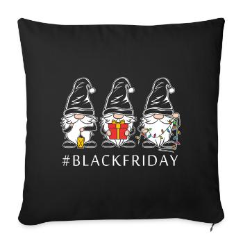Black Friday Kaufrausch - Sofakissenbezug 45 x 45 cm - Schwarz - Vorne
