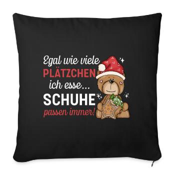 Cadeaux de Noël - Housse de coussin décorative 45 x 45 cm - noir - Devant