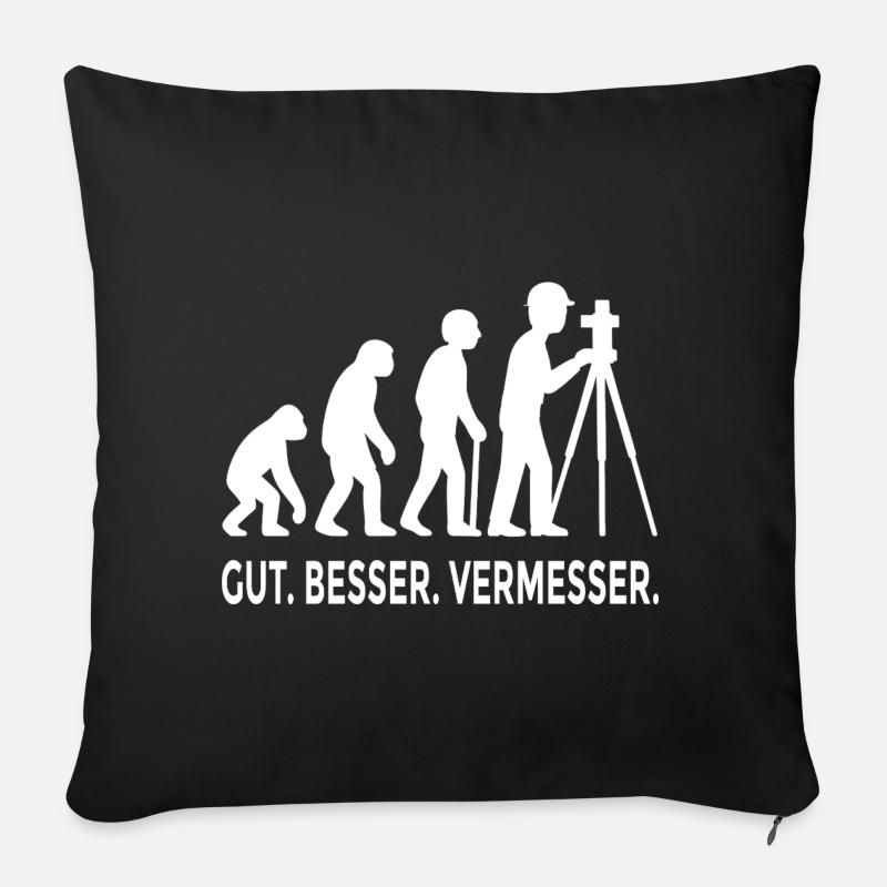 Good Better Surveyor Evolution - Sofa pillowcase 17,3'' x 17,3'' (45 x 45 cm) - black
