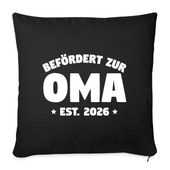 Promoted to Grandma 2026 – Gift for Grandma-to-be - Sofa pillowcase 17,3'' x 17,3'' (45 x 45 cm) - black - Front