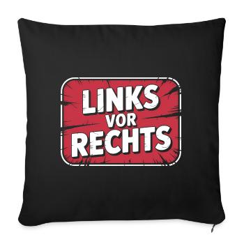 Gauche avant droite - Alerta Antifascista - Housse de coussin décorative 45 x 45 cm - noir - Devant