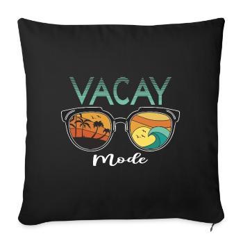 Fun holiday & surfer design - Sofa pillowcase 17,3'' x 17,3'' (45 x 45 cm) - black - Front