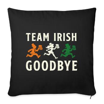 Adieu de l’équipe irlandaise à la Saint-Patrick - Housse de coussin décorative 45 x 45 cm - noir - Devant