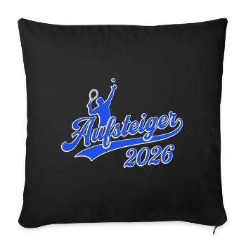 Tennis Newcomer 2026, Maillot de Champion de Tennis - Housse de coussin décorative 45 x 45 cm - noir - Devant