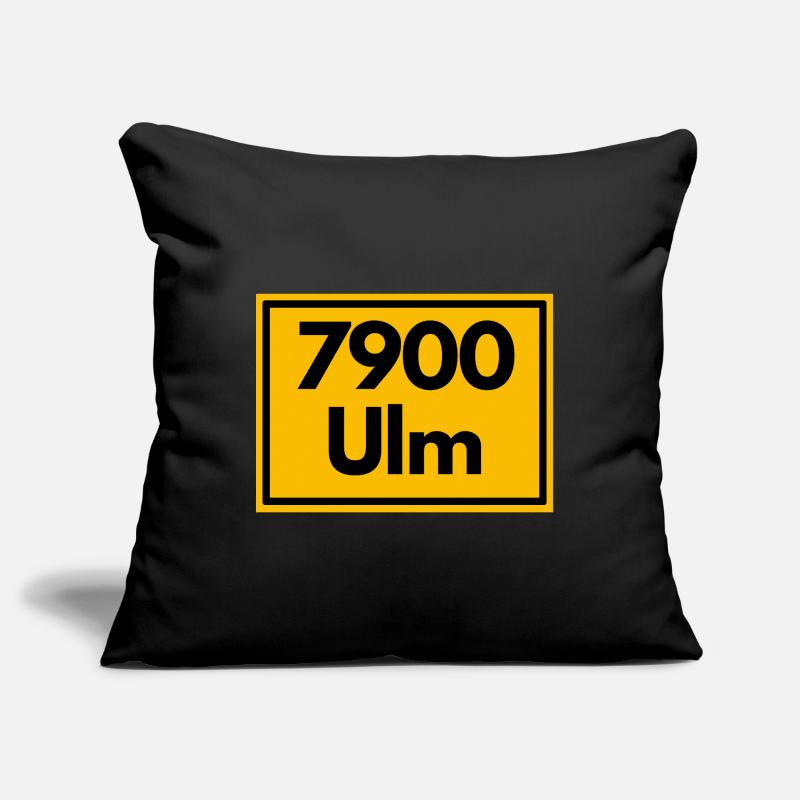 OLD POSTCODE POSTCODE RETRO 7900 ULM MÜNSTERSTADT Sofa pillowcase 17,3'' x 17,3'' (45 x 45 cm)