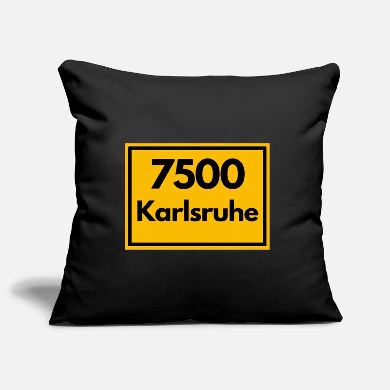 OLD POSTCODE ZIP CODE 7500 KARLSRUHE FÄCHERSTADT Sofa pillowcase 17,3'' x 17,3'' (45 x 45 cm)