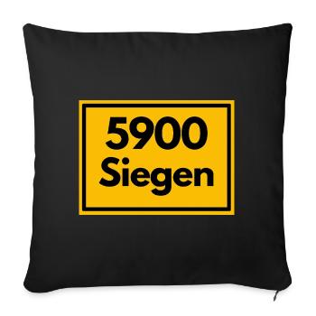 ANCIEN CODE POSTAL RETRO 5900 SIEGEN SIEGERLAN - Housse de coussin décorative 45 x 45 cm - noir - Devant