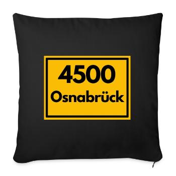 ALTE POSTLEITZAHL PLZ 4500 OSNABRÜCK BÜRGERMEISTER - Sofakissenbezug 45 x 45 cm - Schwarz - Vorne