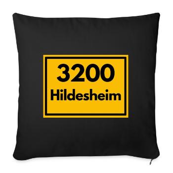 ALTE POSTLEITZAHL PLZ RETRO 3200 HILDESHEIM DOM - Sofakissenbezug 45 x 45 cm - Schwarz - Vorne
