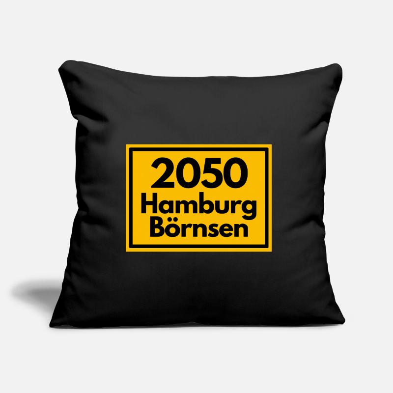 OLD POSTCODE POSTCODE RETRO 2053 HAMBURG BÖRNSEN Sofa pillowcase 17,3'' x 17,3'' (45 x 45 cm)