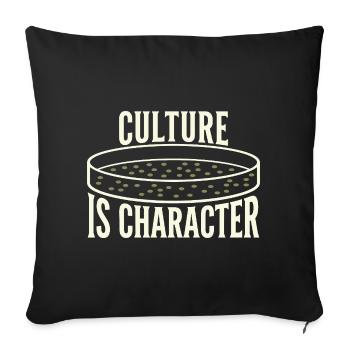 microbiology - Sofa pillowcase 17,3'' x 17,3'' (45 x 45 cm) - black - Front
