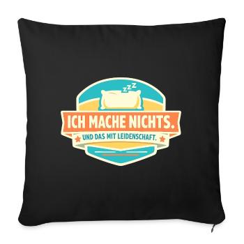 Ne rien faire avec passion - Housse de coussin décorative 45 x 45 cm - noir - Devant