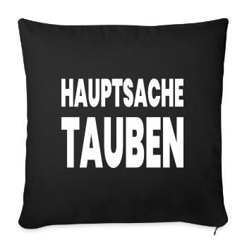 Colombes - Housse de coussin décorative 45 x 45 cm - noir - Devant