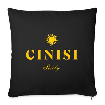 Cinisi Sicily Sun - Housse de coussin décorative 45 x 45 cm - noir - Devant