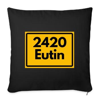 OLD POSTCODE RETRO 2420 EUTIN – SCHLOSS - Sofa pillowcase 17,3'' x 17,3'' (45 x 45 cm) - black - Front