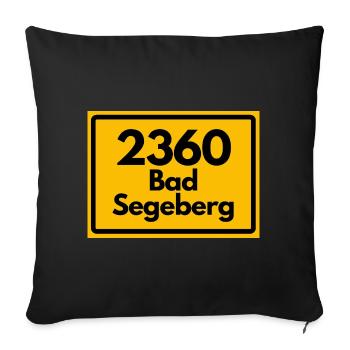 OLD POSTCODE POSTCODE RETRO 2360 BAD SEGEBERG - Sofa pillowcase 17,3'' x 17,3'' (45 x 45 cm) - black - Front