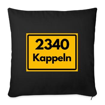 OLD POSTCODE POSTCODE RETRO 2340 KAPPELN BALTIC SEA - Sofa pillowcase 17,3'' x 17,3'' (45 x 45 cm) - black - Front