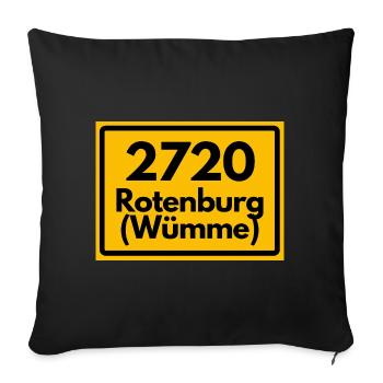 OLD POSTCODE ZIP CODE RETRO 2720 ROTENBURG WÜMME! - Sofa pillowcase 17,3'' x 17,3'' (45 x 45 cm) - black - Front