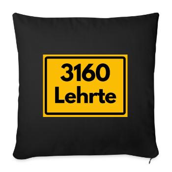 OLD POSTCODE ZIP CODE RETRO 3160 LEHRTE WASSERTURM - Sofa pillowcase 17,3'' x 17,3'' (45 x 45 cm) - black - Front