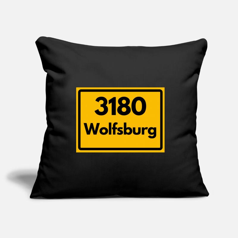 OLD POSTCODE POSTCODE RETRO 3180 WOLFSBURG Sofa pillowcase 17,3'' x 17,3'' (45 x 45 cm)