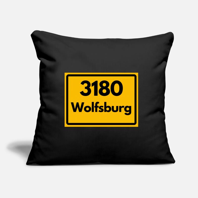 OLD POSTCODE POSTCODE RETRO 3180 WOLFSBURG Sofa pillowcase 17,3'' x 17,3'' (45 x 45 cm)