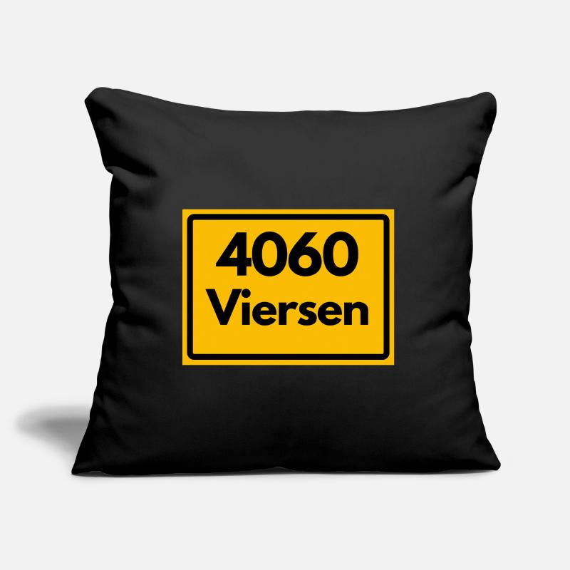 OLD POSTCODE POSTCODE RETRO 4060 VIERSEN Sofa pillowcase 17,3'' x 17,3'' (45 x 45 cm)