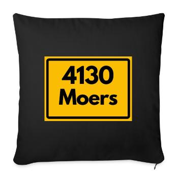 ANCIEN CODE POSTAL RÉTRO 4130 MOERS - Housse de coussin décorative 45 x 45 cm - noir - Devant