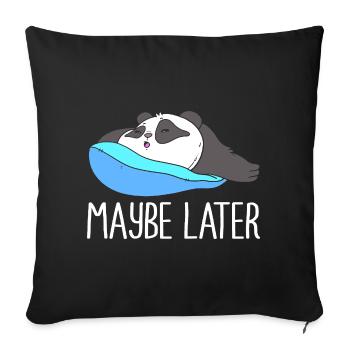 lazy procrastination lazy laziness - Sofa pillowcase 17,3'' x 17,3'' (45 x 45 cm) - black - Front