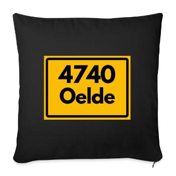 ALTE POSTLEITZAHL PLZ RETRO 4740 OELDE – NRW - Sofakissenbezug 45 x 45 cm - Schwarz - Vorne