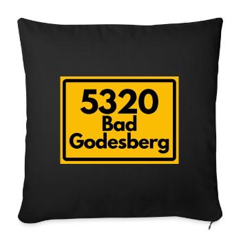 OLD POSTCODE POSTCODE RETRO 5320 Bad Godesberg NRW - Sofa pillowcase 17,3'' x 17,3'' (45 x 45 cm) - black - Front