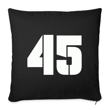 45 - Sofakissenbezug 45 x 45 cm - Schwarz - Vorne