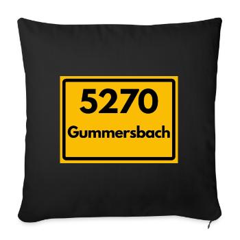 ALTE POSTLEITZAHL PLZ RETRO 5270 GUMMERSBACH - Sofakissenbezug 45 x 45 cm - Schwarz - Vorne