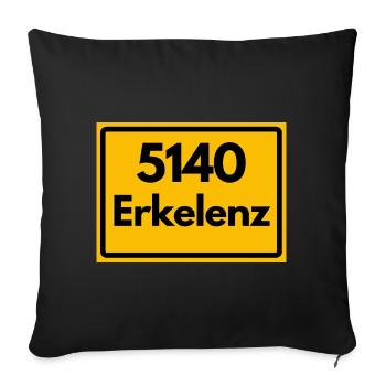 ALTE POSTLEITZAHL PLZ RETRO 5140 ERKELENZ NRW - Sofakissenbezug 45 x 45 cm - Schwarz - Vorne