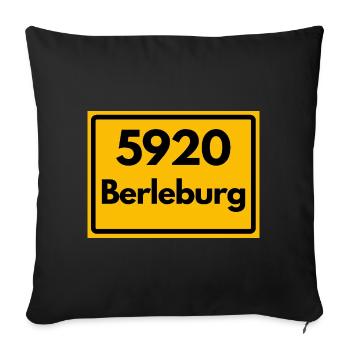 ANCIEN CODE POSTAL RETRO 5920 BERLEBURG - Housse de coussin décorative 45 x 45 cm - noir - Devant