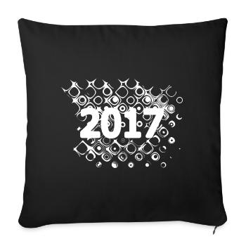 rétro 2017 - Housse de coussin décorative 45 x 45 cm - noir - Devant