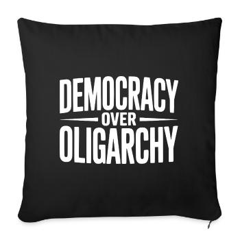 La démocratie sur l’oligarchie - Housse de coussin décorative 45 x 45 cm - noir - Devant