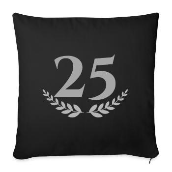 25 - Housse de coussin décorative 45 x 45 cm - noir - Devant