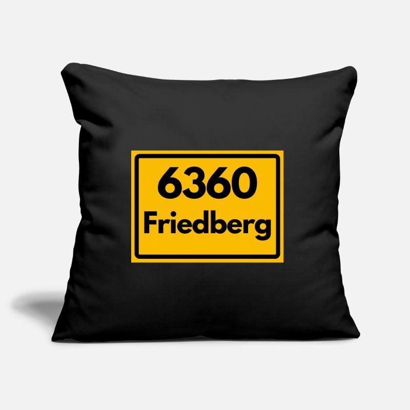 OLD POSTCODE ZIP CODE RETRO 6360 FRIEDBERG HEIMAT Sofa pillowcase 17,3'' x 17,3'' (45 x 45 cm)